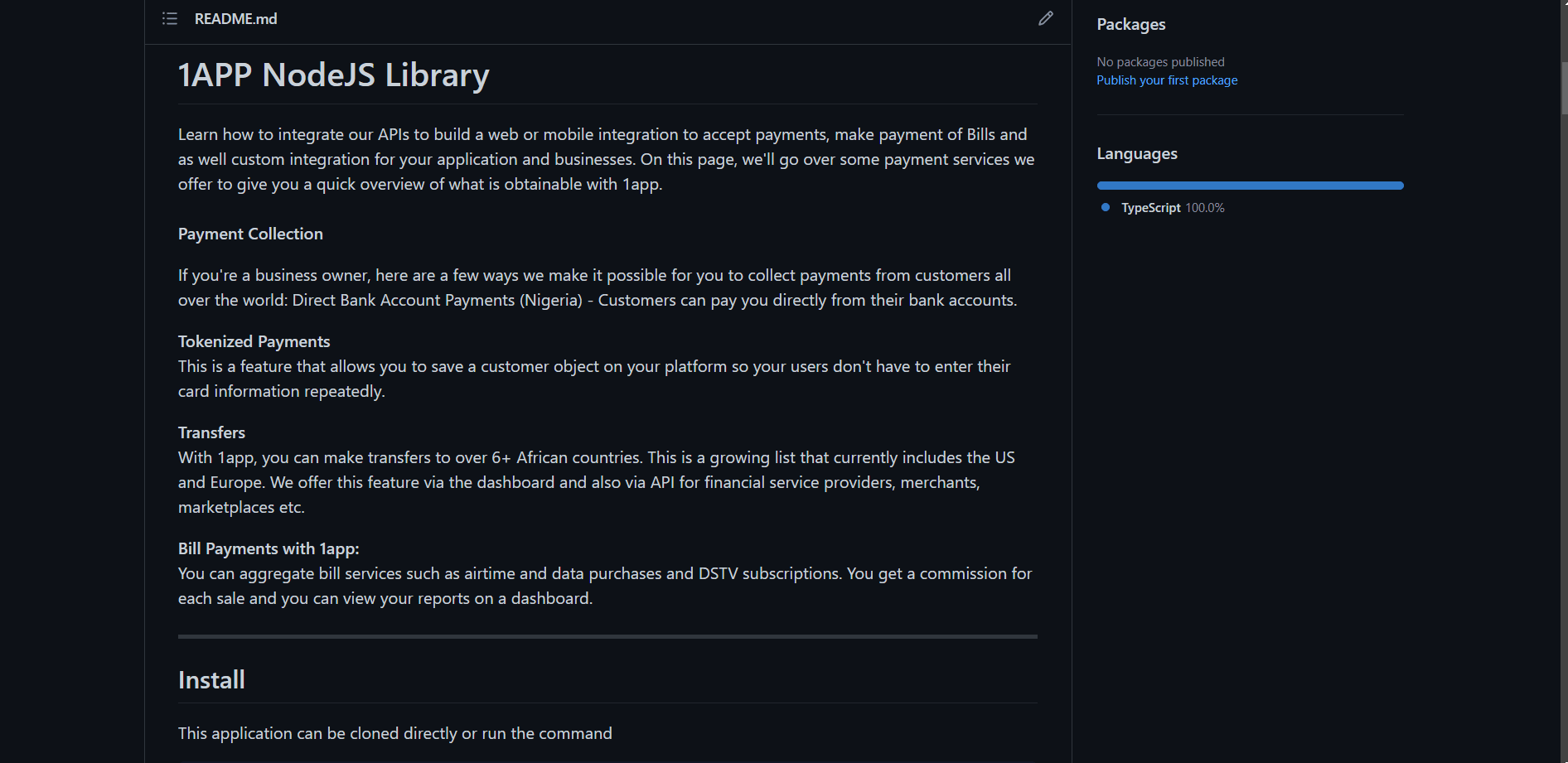 1app Node Library